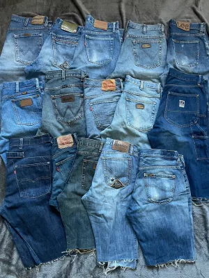 Branded denim shorts - 20 pcs - Wrangler Lee